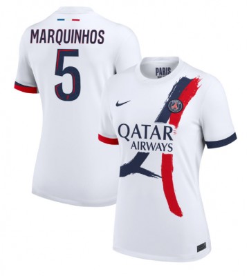 Paris Saint-Germain Marquinhos #5 Replika Udebanetrøje Dame 2024-25 Kortærmet